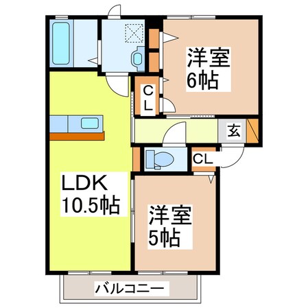 リブエールカーサの物件間取画像